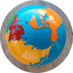 Renki dünya küre montessori materyalleri