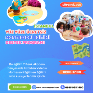 Montessori Derneği Montessori Eğitmen Eğitimi Süpervizyon 2025 montessori eğitmen eğitimi 2